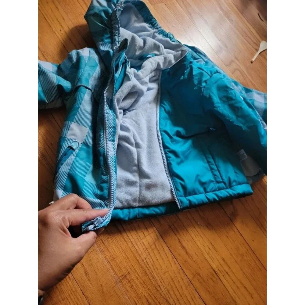 Size three cat and jack girls two piece winter fleece , removable coat jacket
